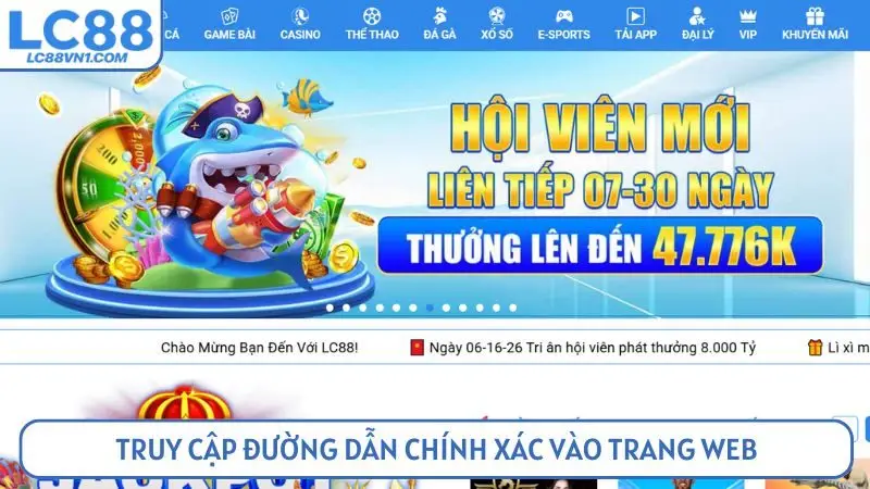 Truy cập đường dẫn chính xác vào trang web
